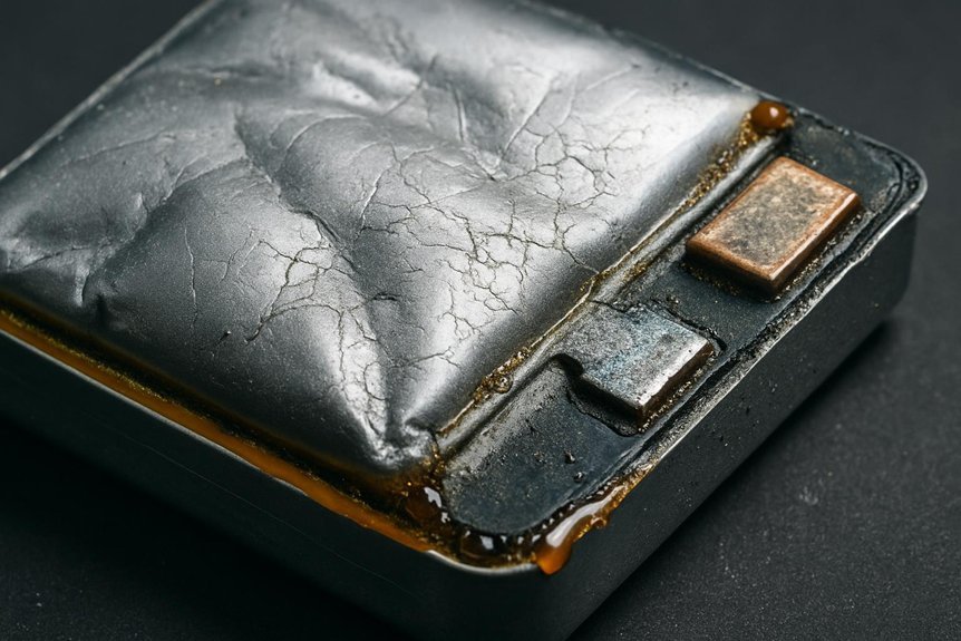 physical deformation and leakage indicators