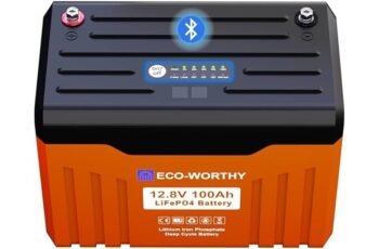 ECO-WORTHY 12V 100AH Lifepo4 Lithium Battery With Battery Status Display,100a BMS With Low-Temp Protection and Bluetooth