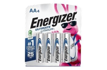 Energizer AA Lithium Batteries, Double A Battery Ultimate Lithium (4 Count)