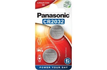 Panasonic CR2032 Battery (2 Pack) – Lithium Coin Cell, 3V